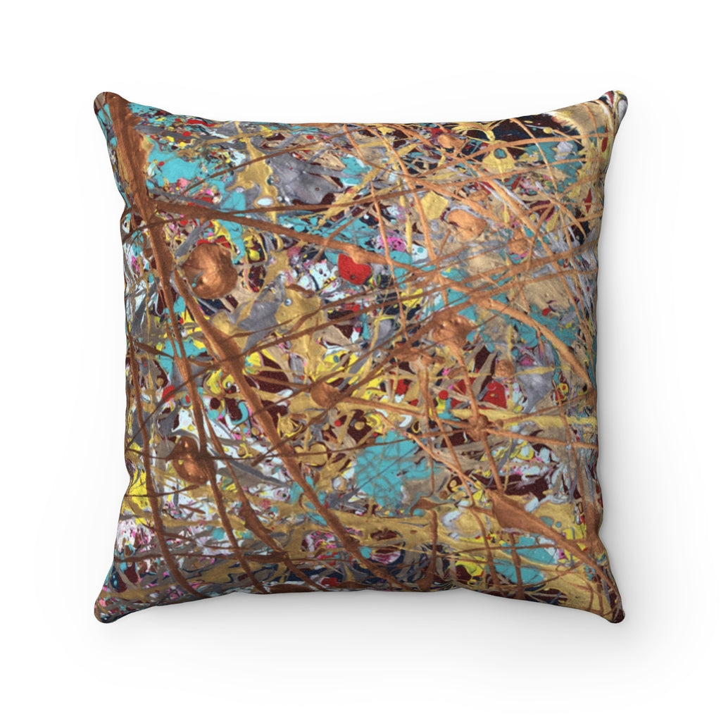 Transcendence Faux Suede Square Pillow