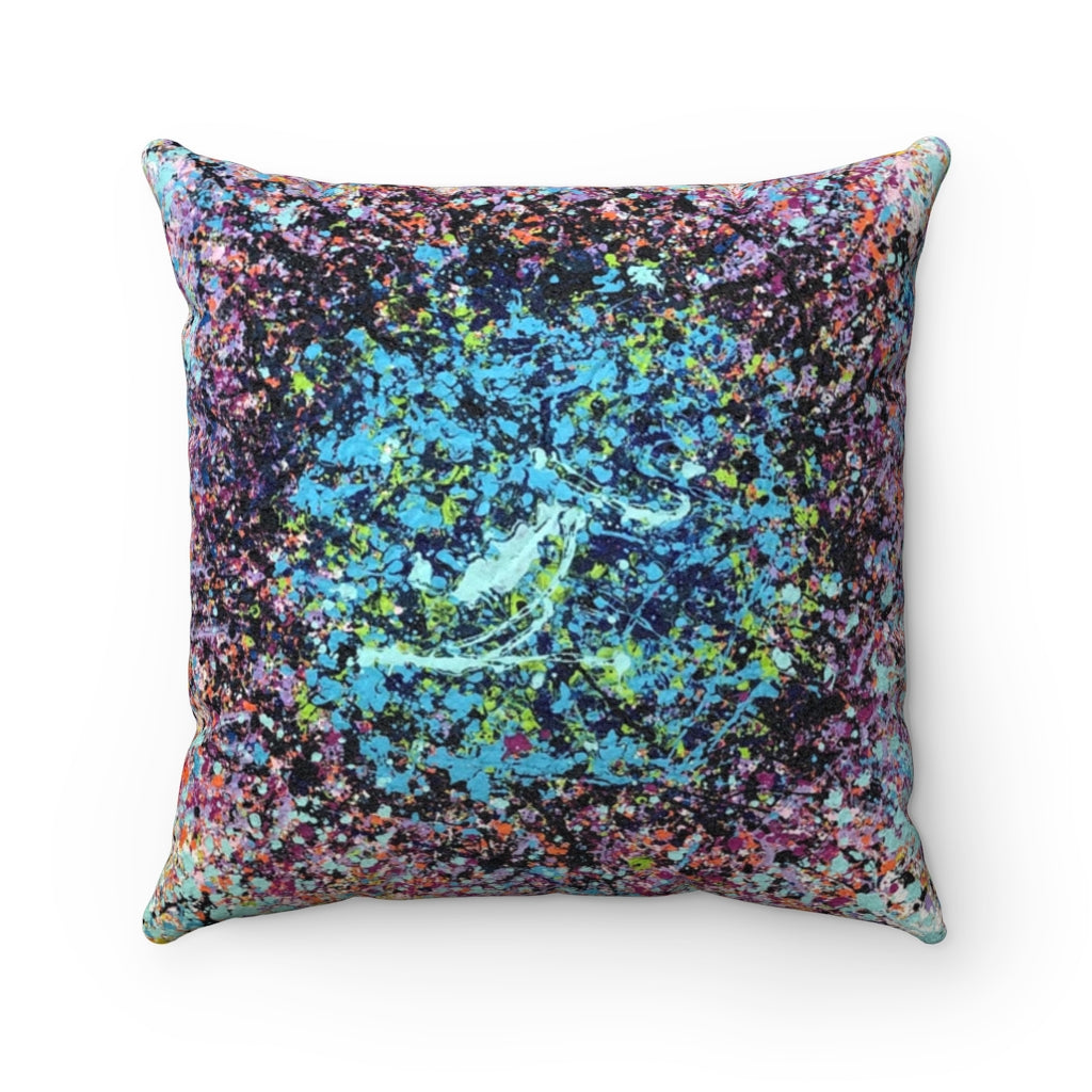 Gravity Faux Suede Square Pillow