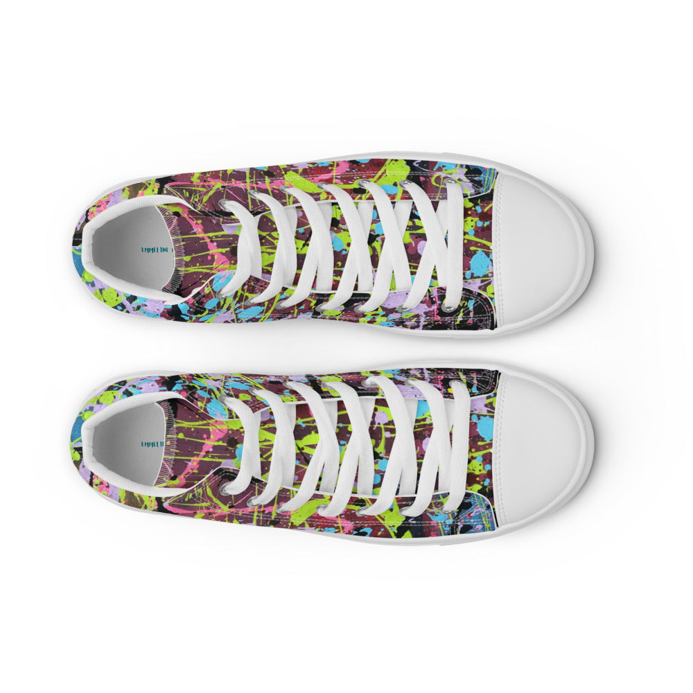 Gratitude Men’s high top canvas shoes