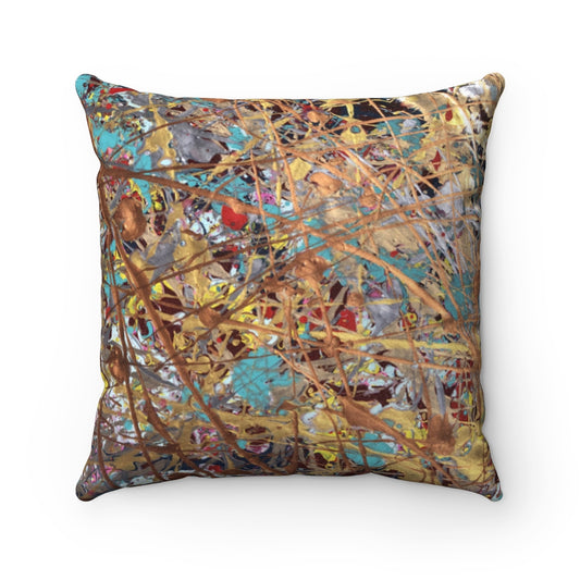 Transcendence Faux Suede Square Pillow